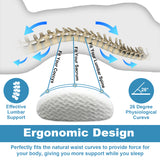 Lumbar Support Pillow with Massage and Heat