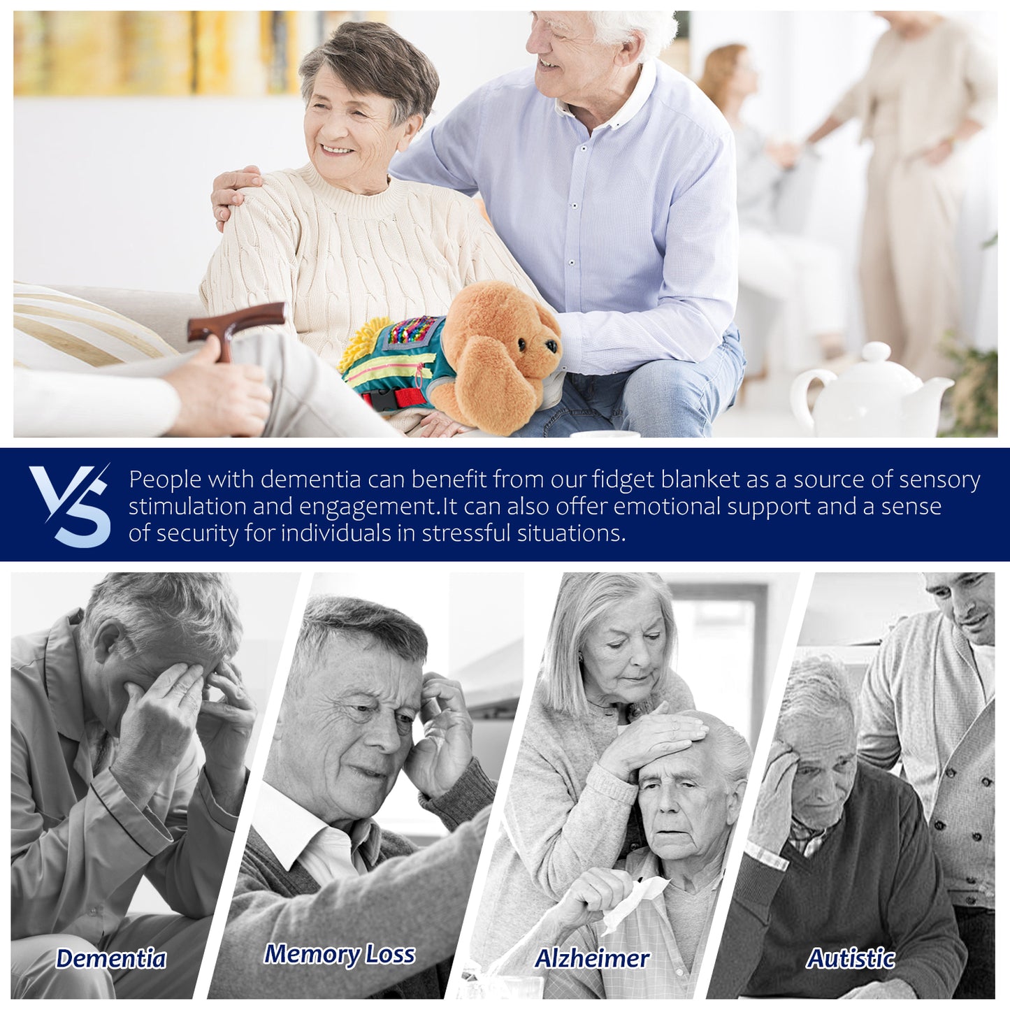 FIDGET BLANKET FOR DEMENTIA
