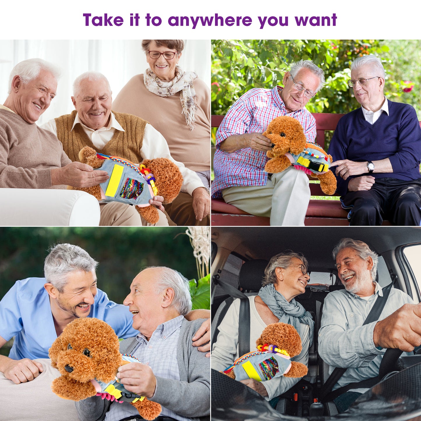 Fidget blanket for adults with dementia