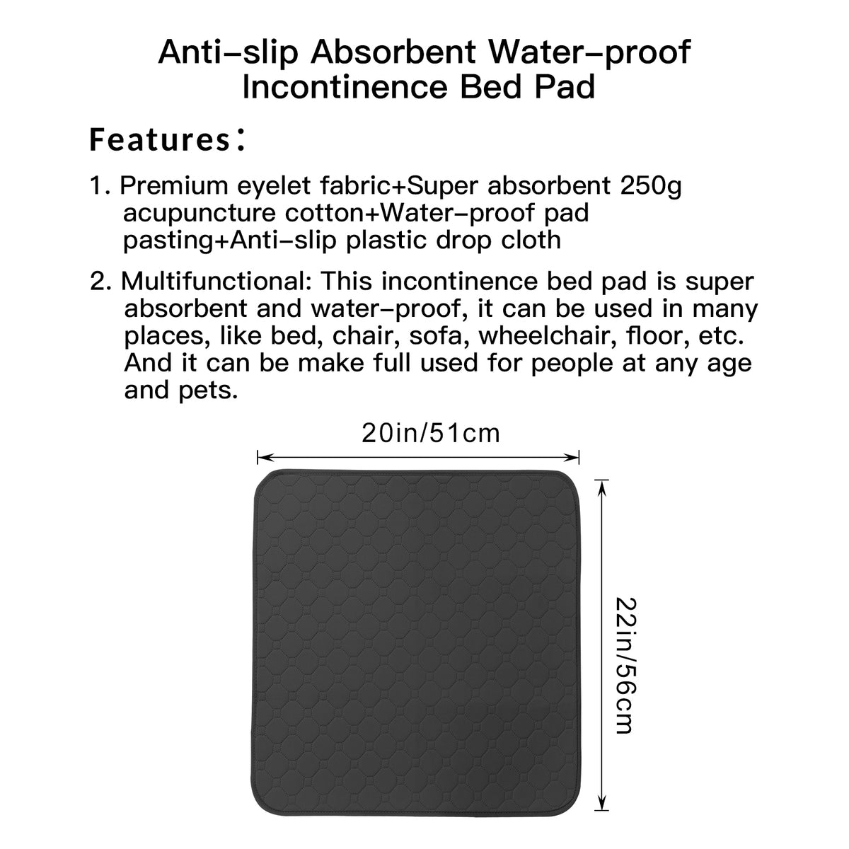 Best Washable & Reusable Incontinence Waterproof Pad Realyou Store