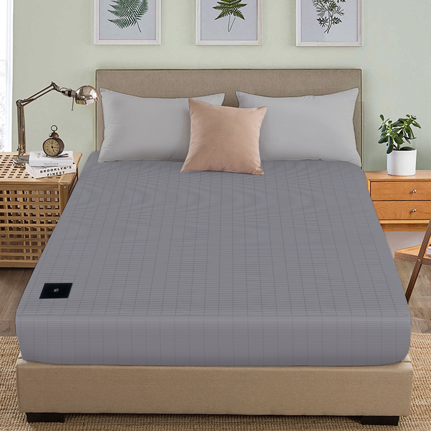 Grounding fitted sheet [Combed Cotton Edge](King/Queen)