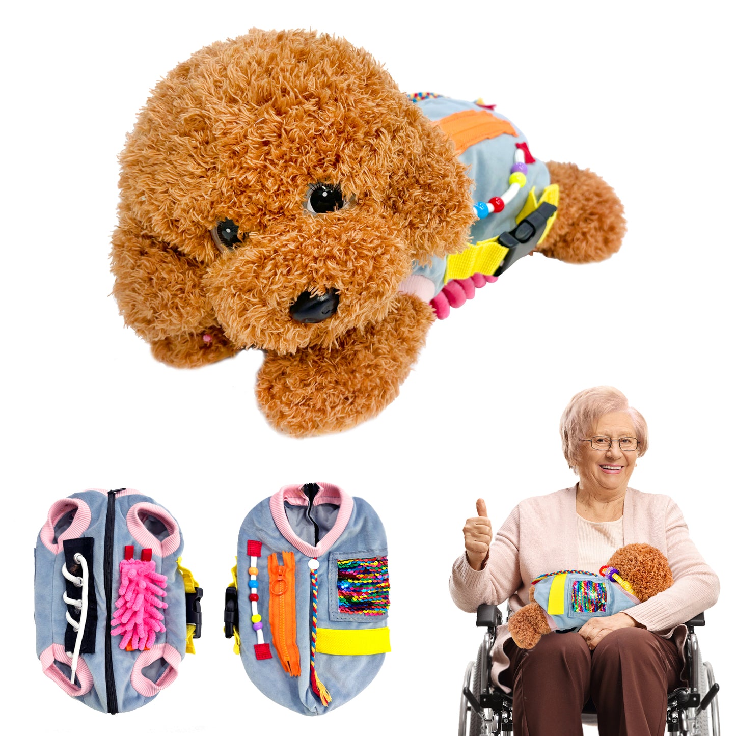 Fidget blanket for adults with dementia