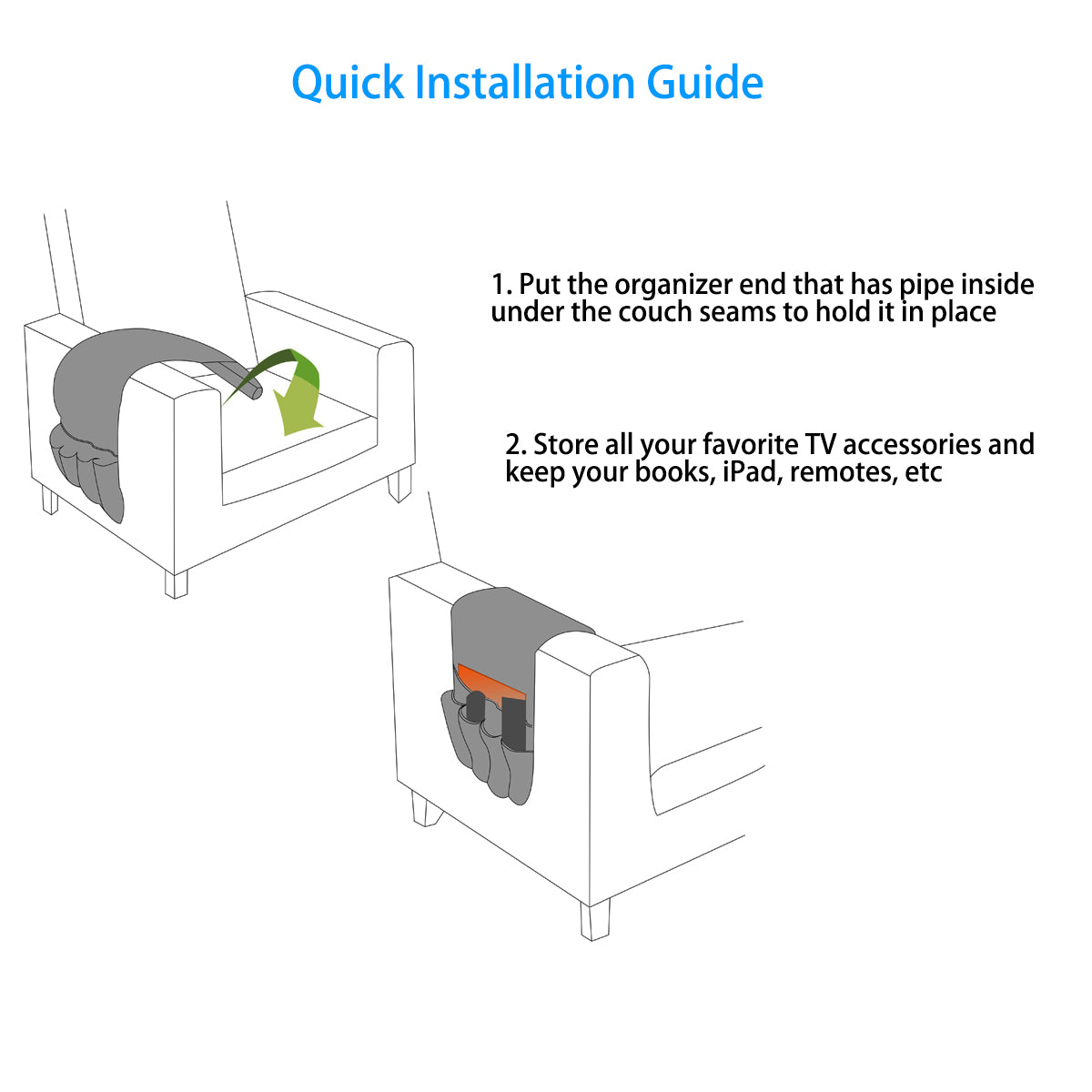 Sofa Armrest Organizer (Sponge)