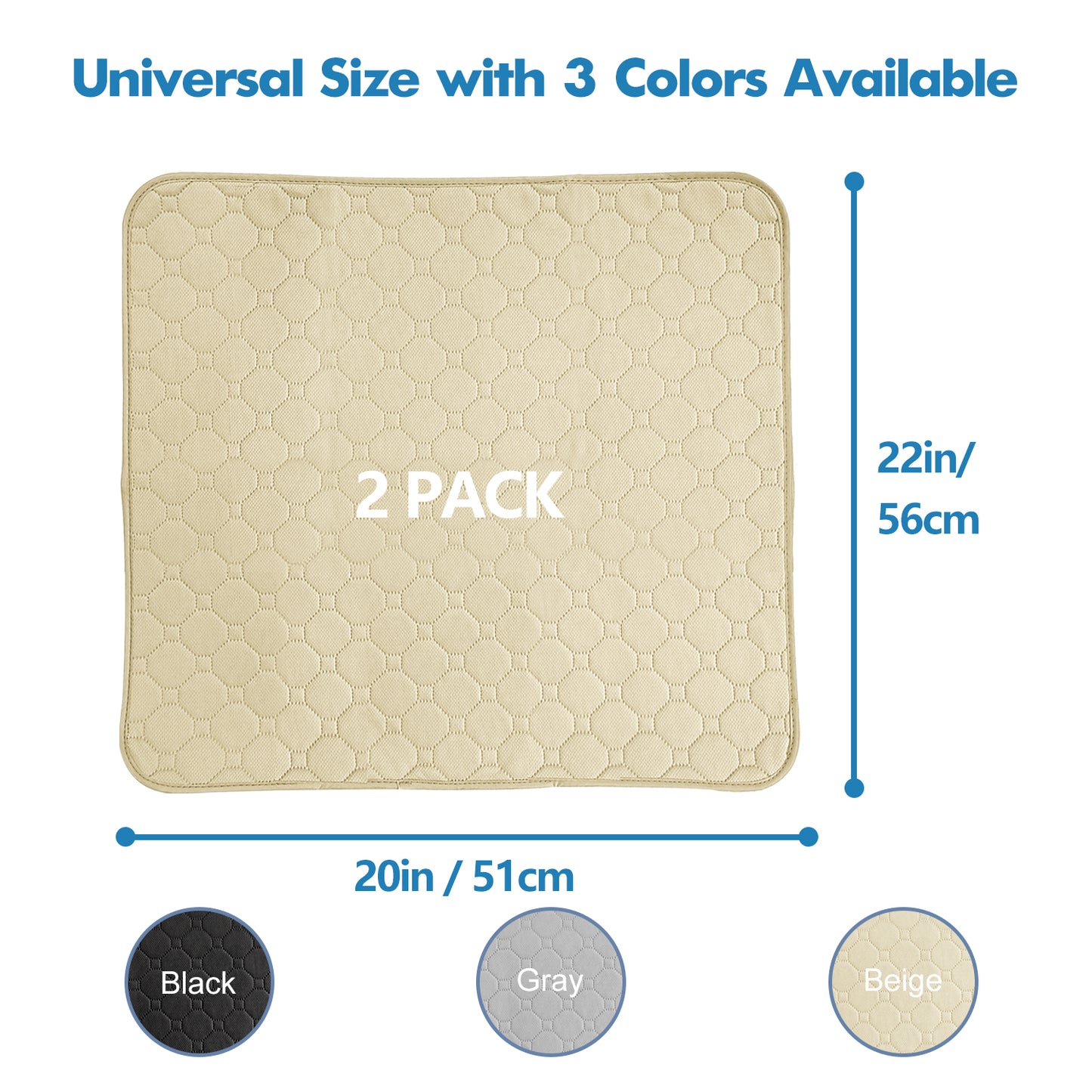 Reusable Incontinence Pads （2 PCS）