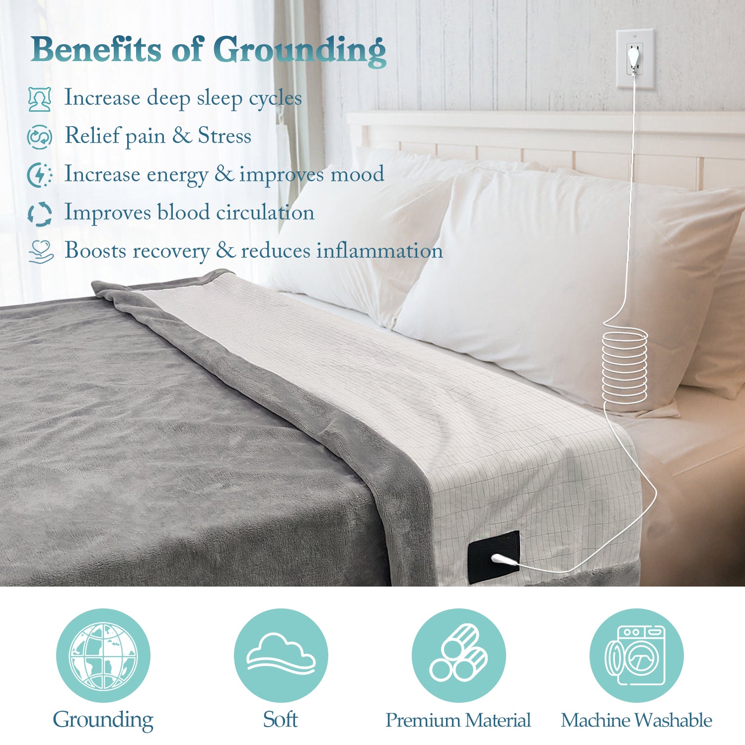 Grounding Blanket (79*55) / (Grey）
