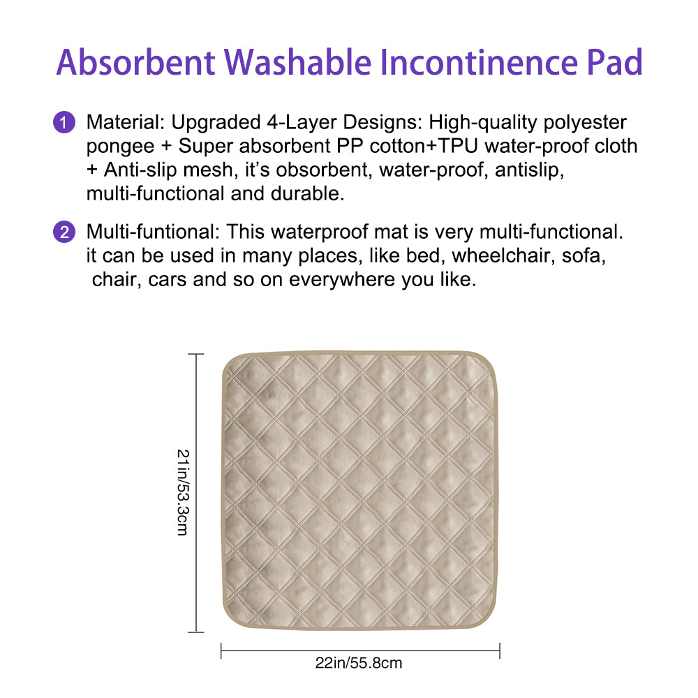 Washable Incontinence Bed Pads（2 PCS）