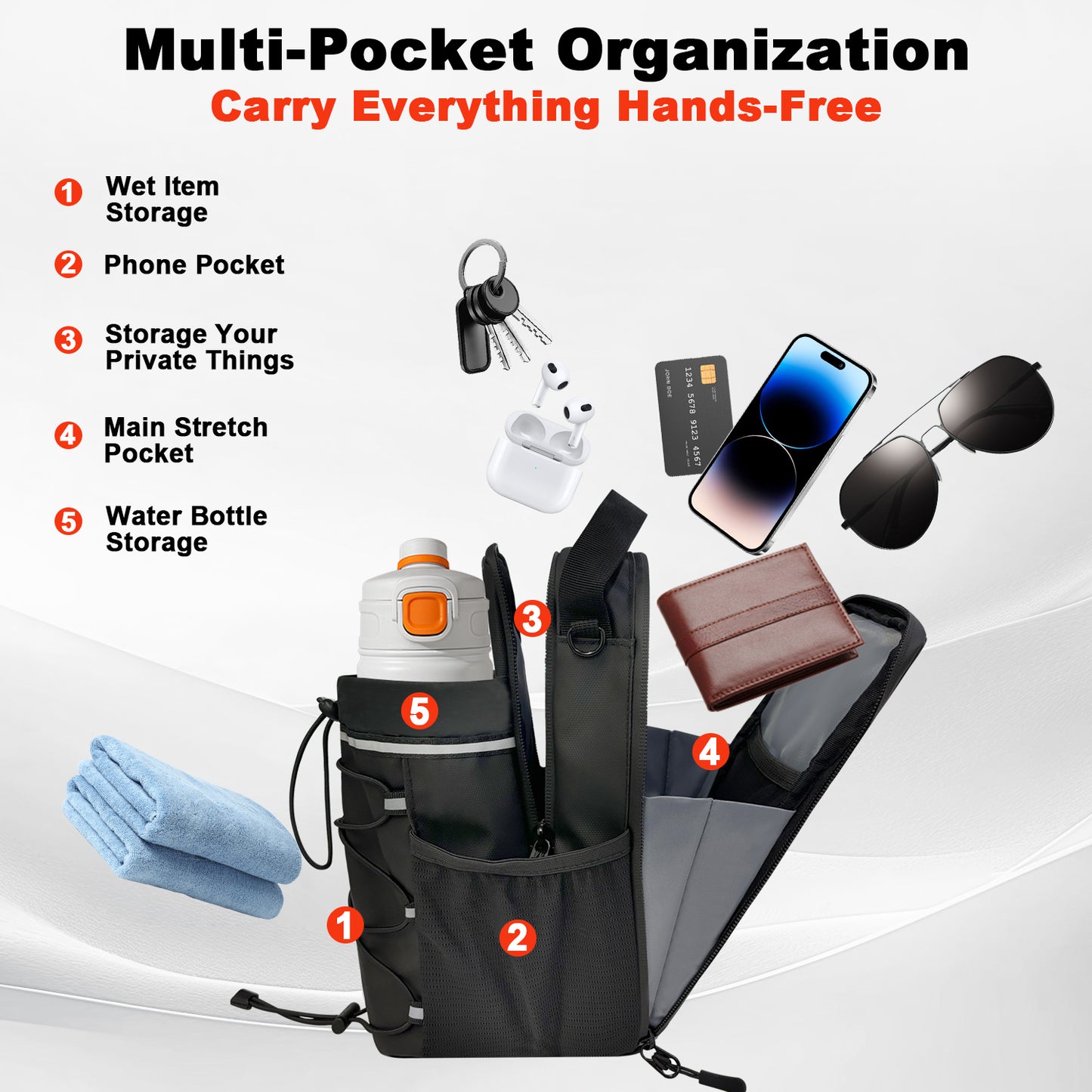 Magnetic Gym Bag for Men & Women