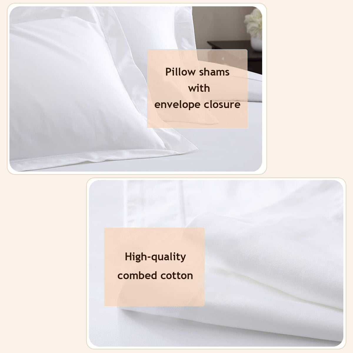 Duvet Cover Set- 3 Sided Zipper（ 1 Duvet Cover and 2 Pillow Shams ）( Queen / King )