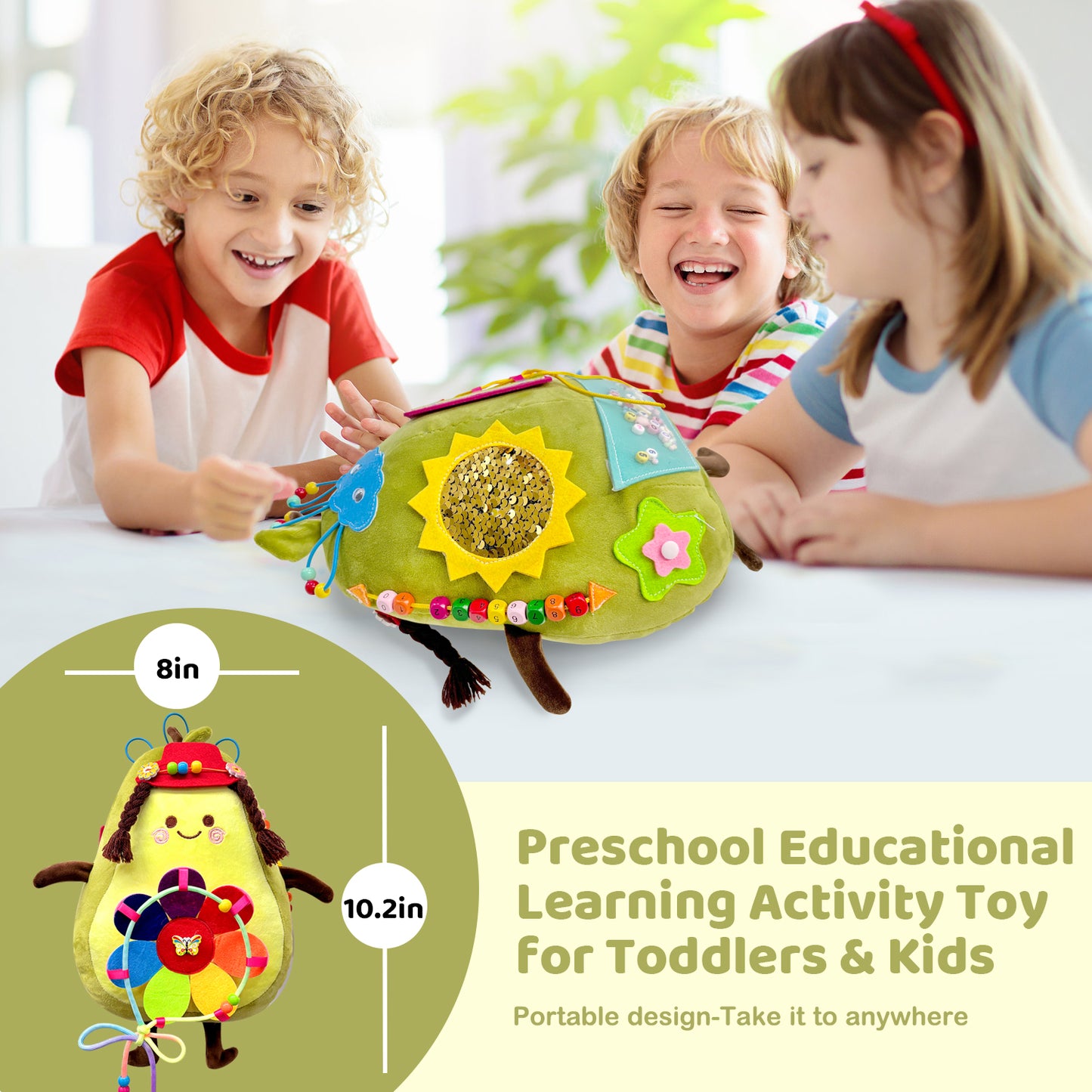 Montessori Busy Avocado Toy