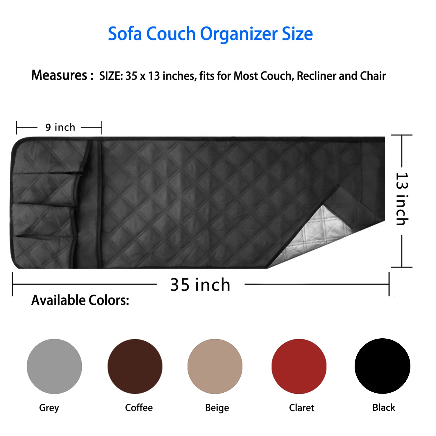 Sofa Armrest Organizer