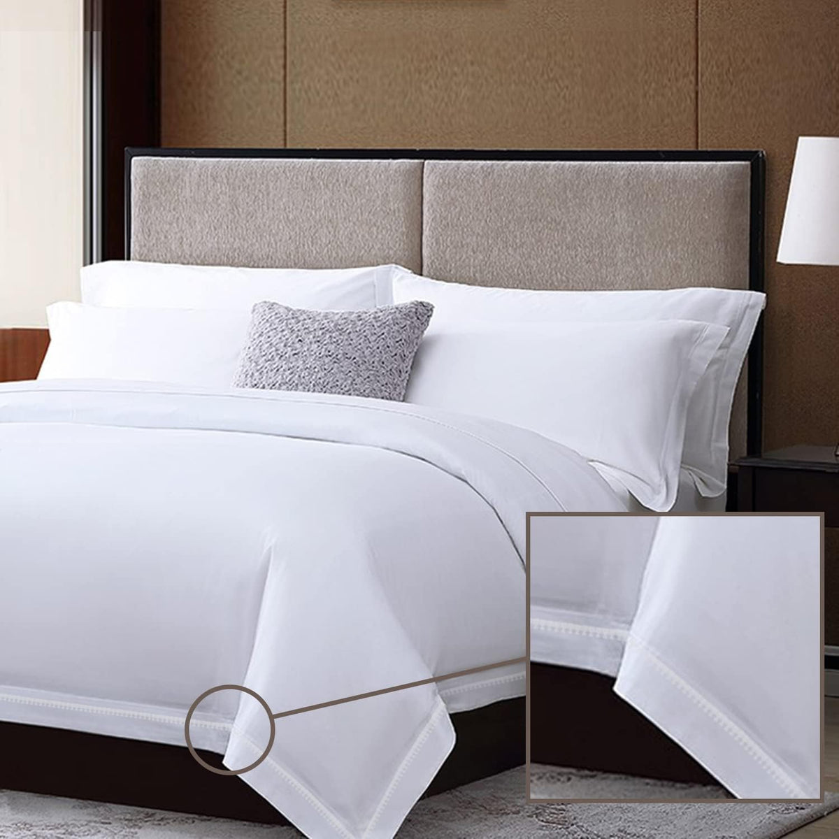 Duvet Cover Set- 3 Sided Zipper（ 1 Duvet Cover and 2 Pillow Shams ）( Queen / King )