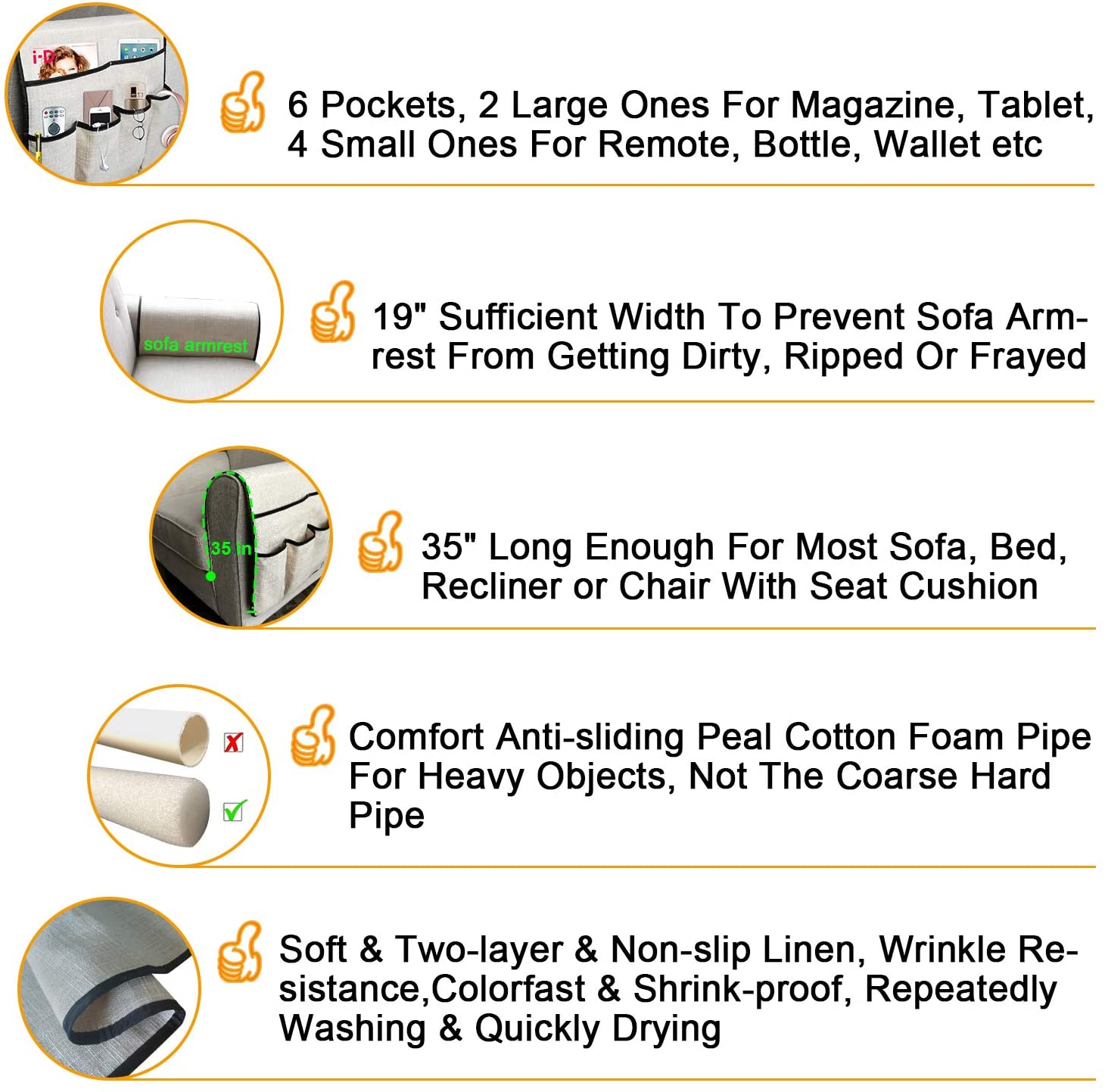 Realyou Store - Home Products - Sofa Armrest Organizer