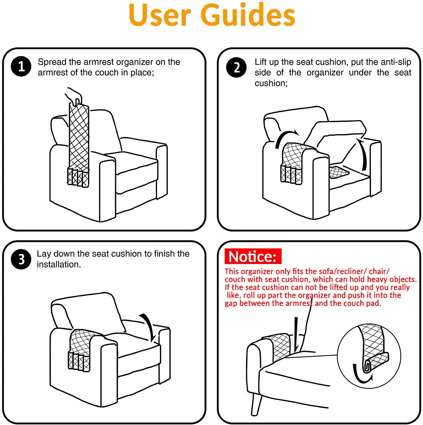Realyou Store - Home Products - Sofa Armrest Organizer