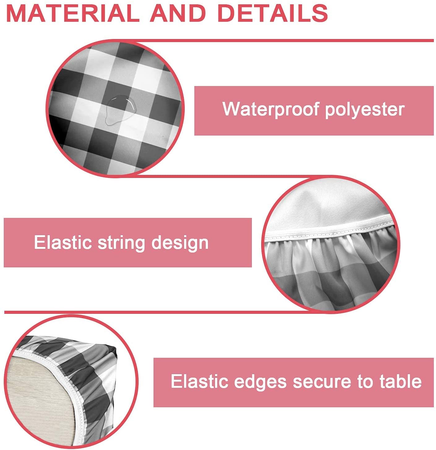 Realyou Store - Home Product - Fitted Tablecloth with Bench Covers