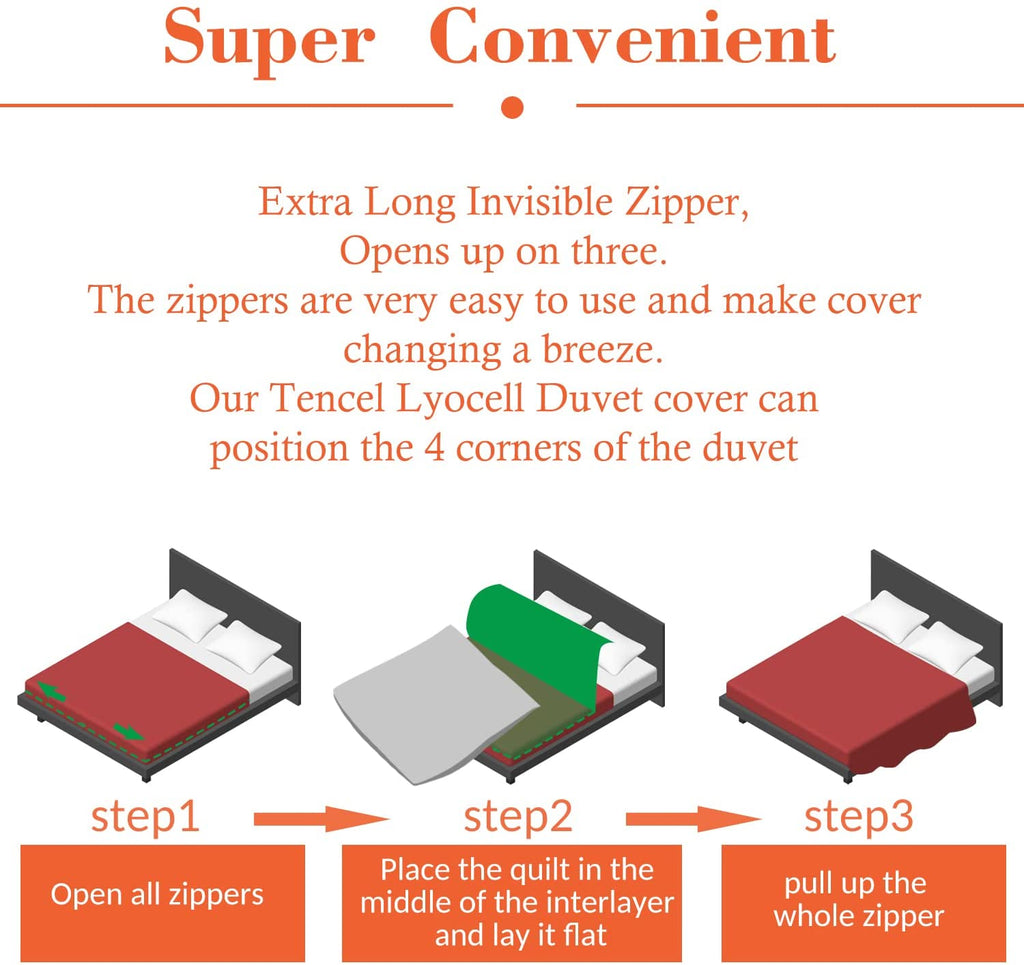 Realyou Store - Sleeping Improve Products - Tencel Lyocell Duvet Cover