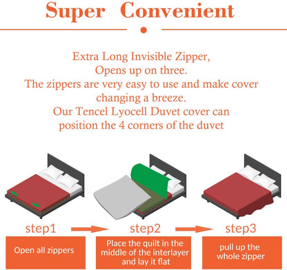 Realyou Store - Sleeping Improve Products - Tencel Lyocell Duvet Cover